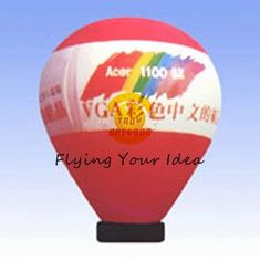 Red 7m Inflatable Advertising Balloon With 0.4mm PVC Tarpaulin For Entertainment